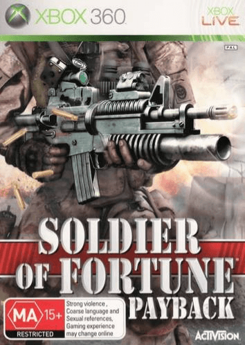 Soldiers of Fortune Payback box art for Xbox 360